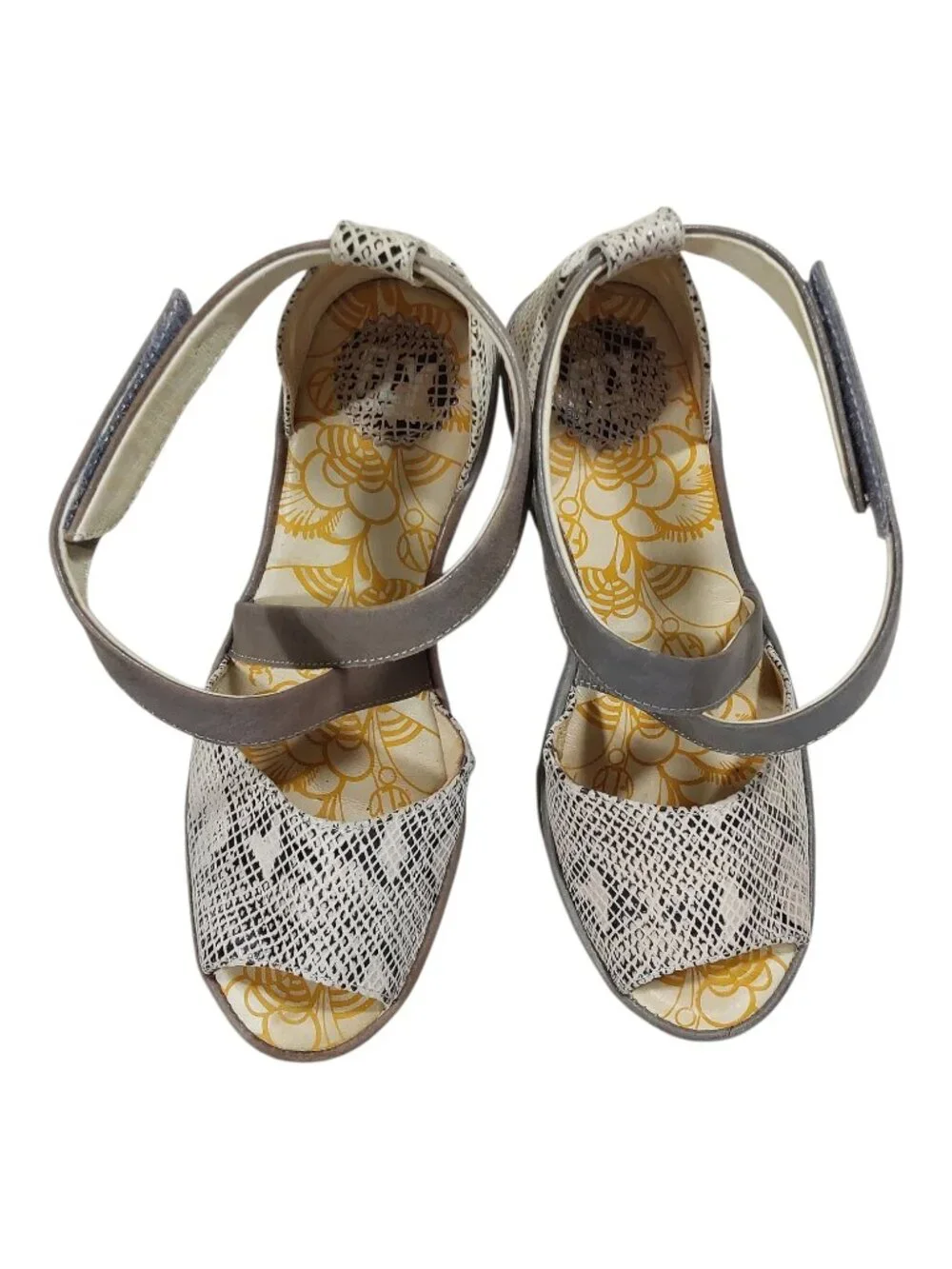 Fly London Yosi Snakeskin Trend Wedge Strap Comfort Sandal Chic/Edgy/Boho 8 (39)